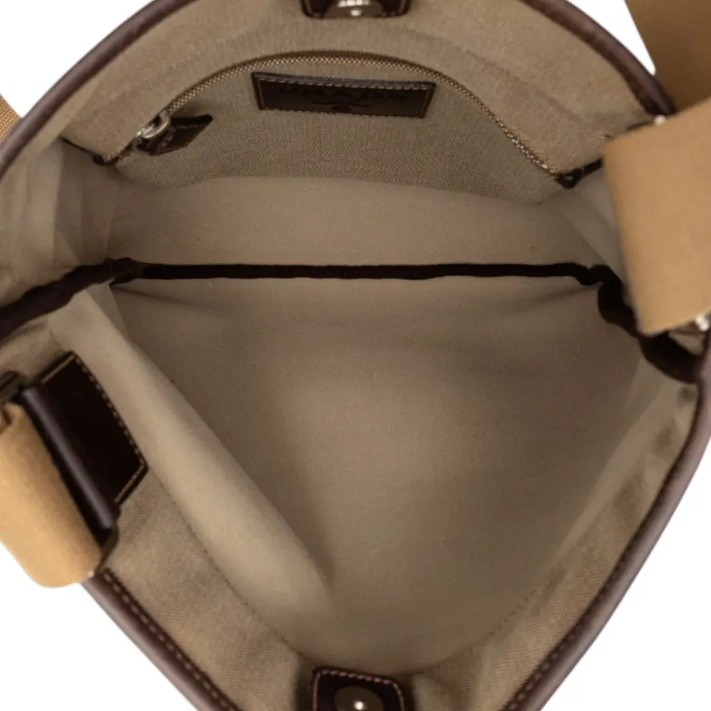 Prada Canvas Canapa Logo Crossbody Beige Very good - Model View