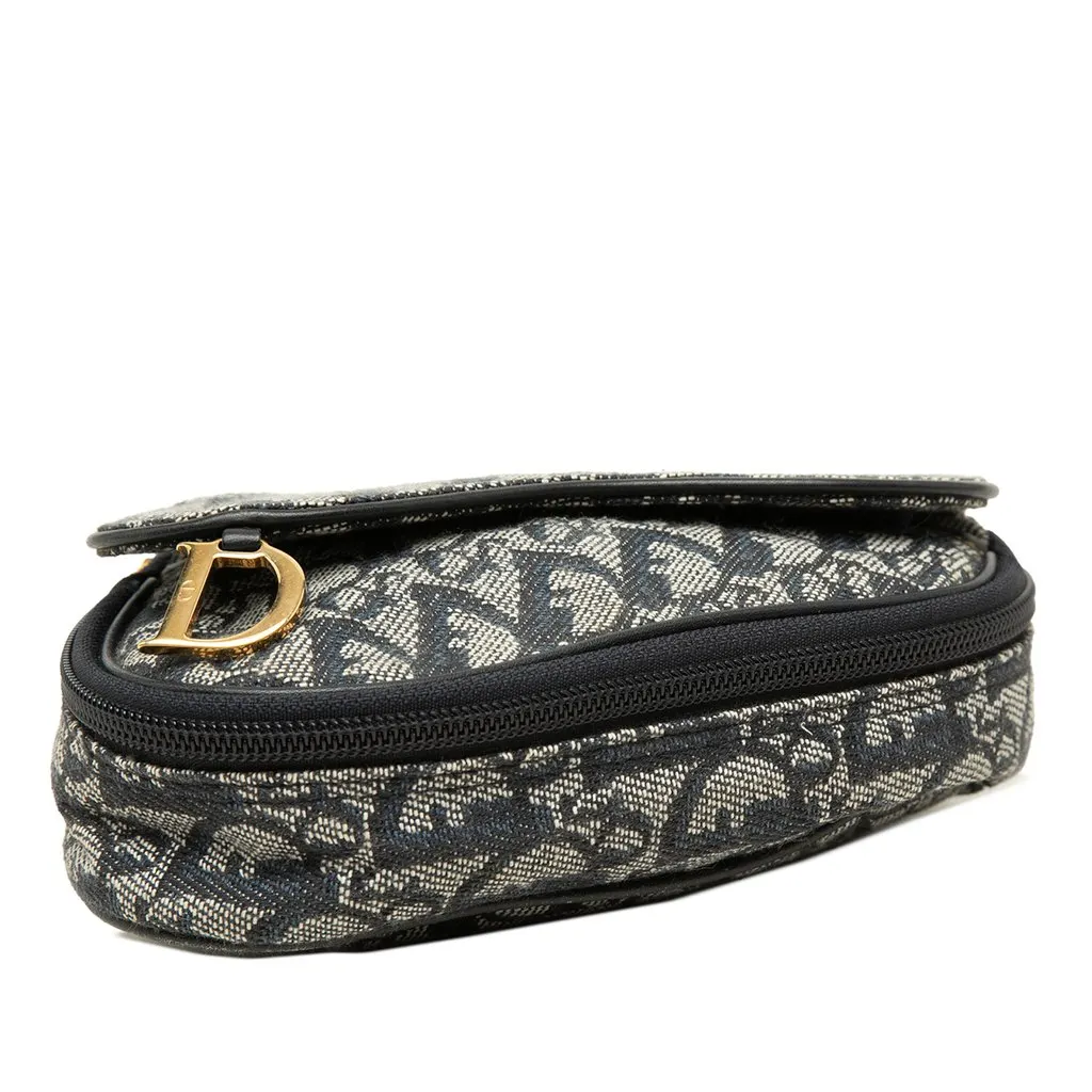 Dior Diorissimo Canvas Saddle Pouch Blue Canvas Very good - Inside View