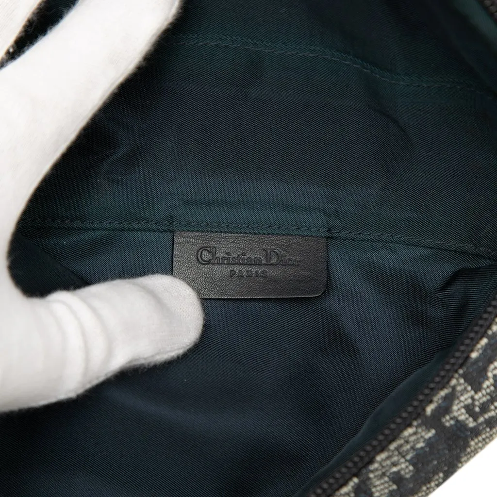 Dior Diorissimo Canvas Saddle Pouch Blue Canvas Very good - Box View