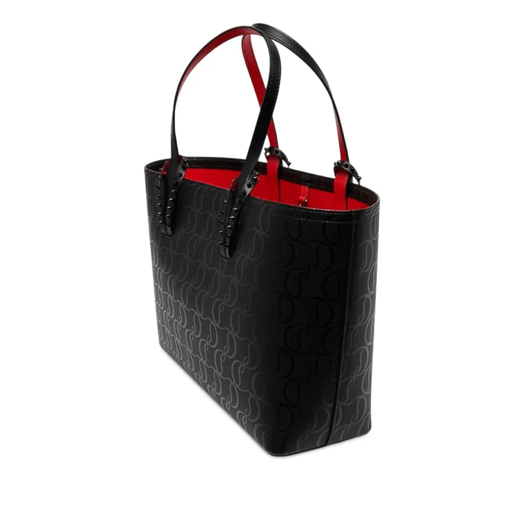 Christian Louboutin Large Calfskin Monogram Cabata Tote Black Leather Very good - Back View