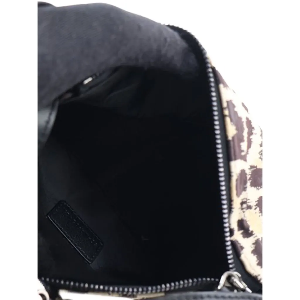 Dior Mizza Small Canvas Embroidered Leopard DiorTravel Nomad Pouch Beige Canvas Very good - Model View