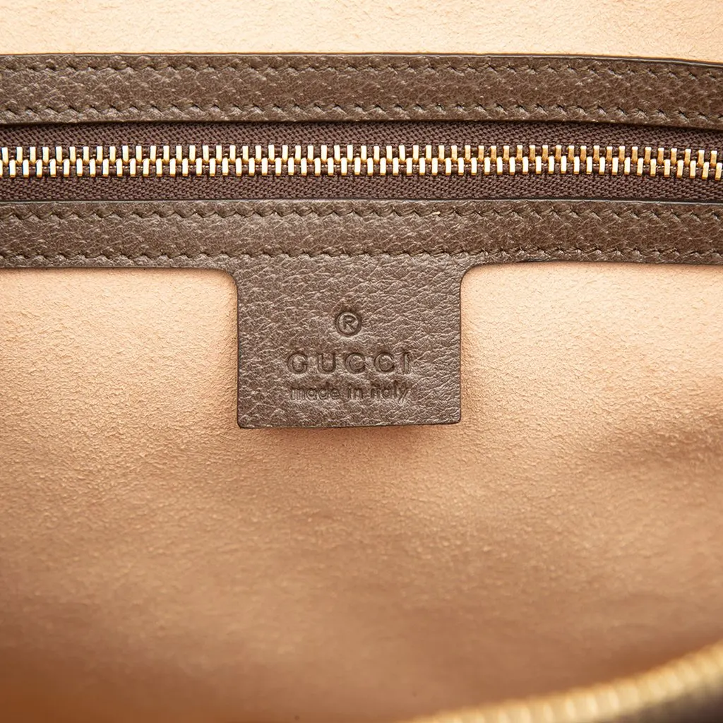 Gucci Medium GG Supreme Ophidia Web Satchel Beige Canvas Very good - Box View