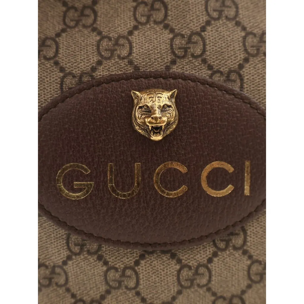 Gucci GG Supreme Neo Vintage Drawstring Bucket Bag Beige Canvas Very good - Box View