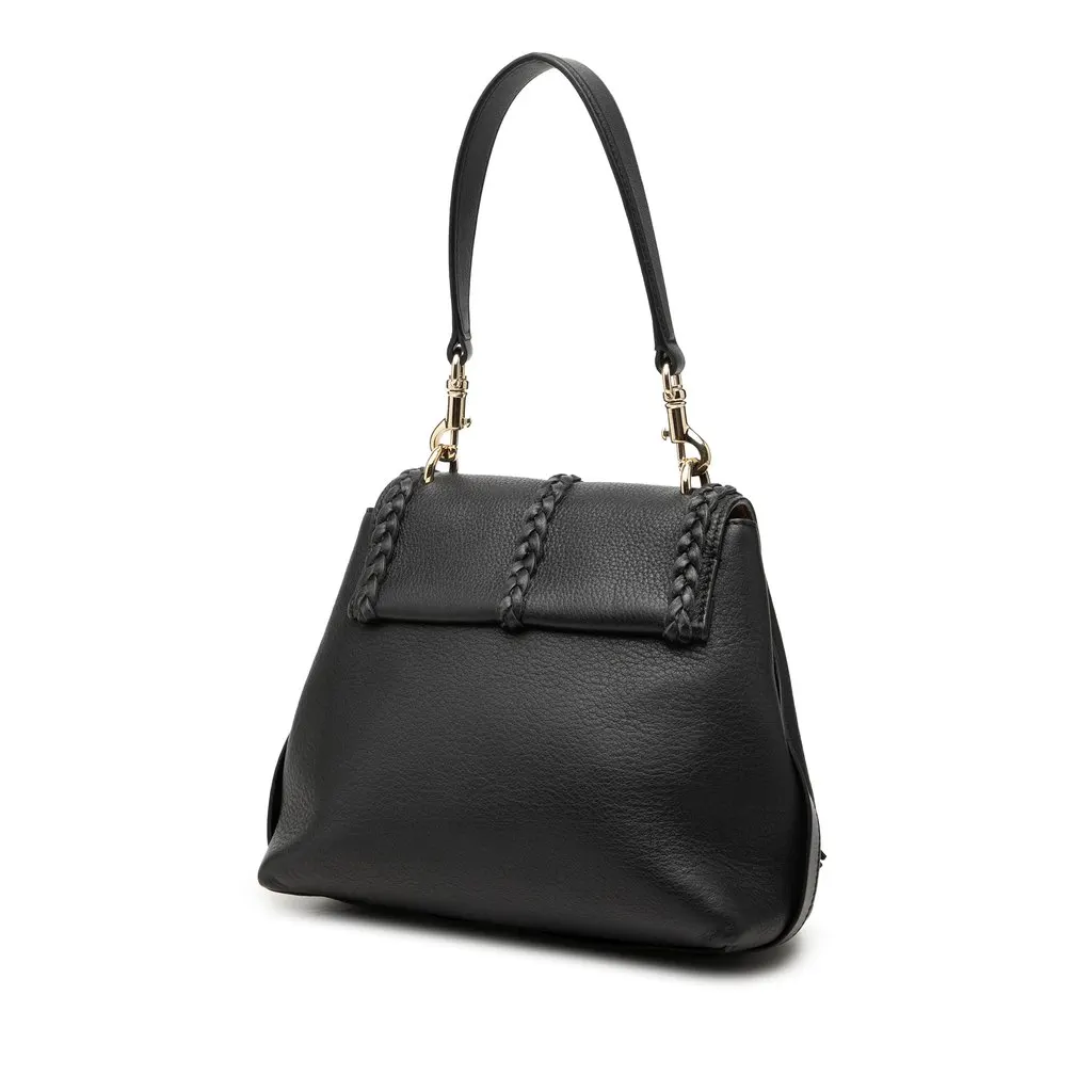 Chloé Small Grained Calfskin Penelope Soft Satchel Black Leather Very good - Back View