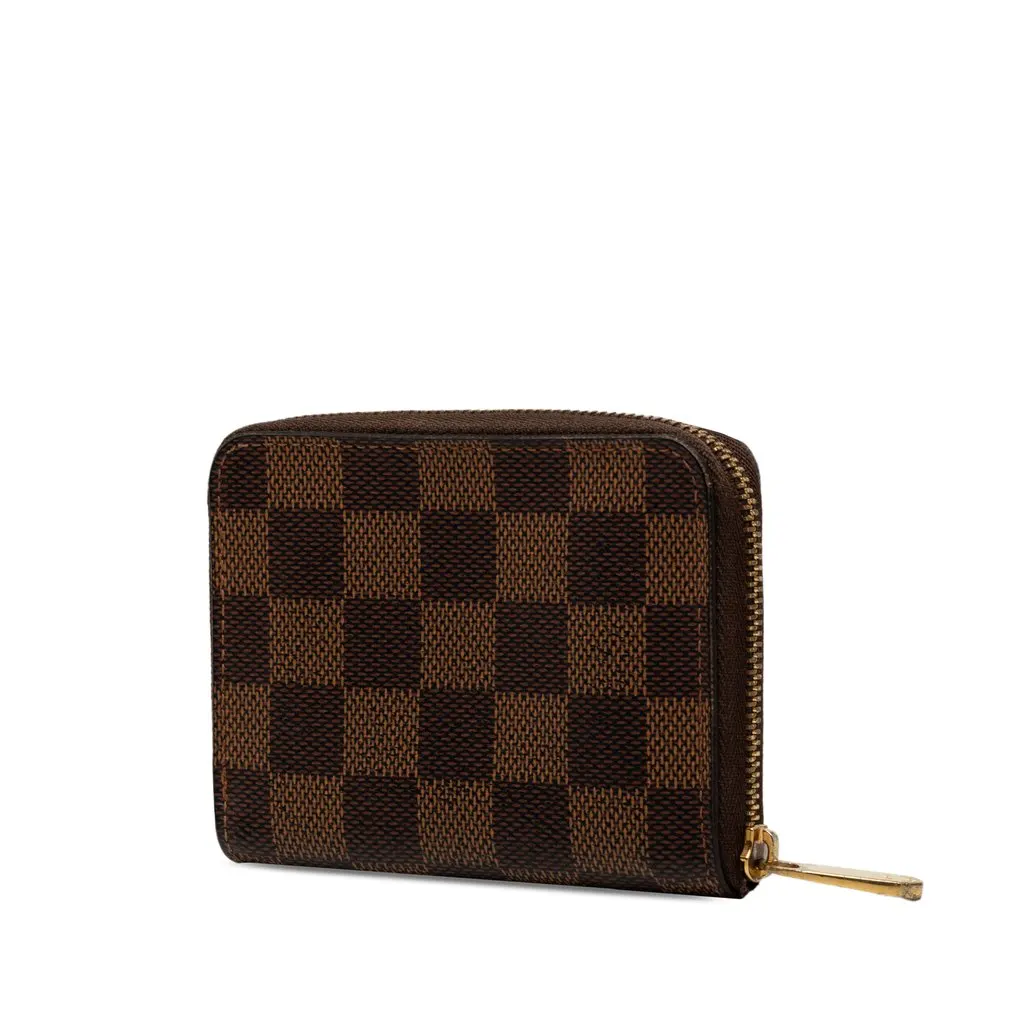 Louis Vuitton Damier Ebene Zippy Coin Purse Brown Very good - Back View