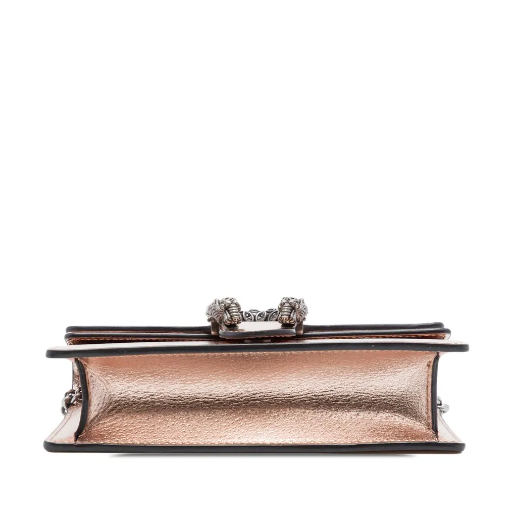 Gucci Mini Metallic Calfskin Dionysus Crossbody Pink Leather Very good - Inside View
