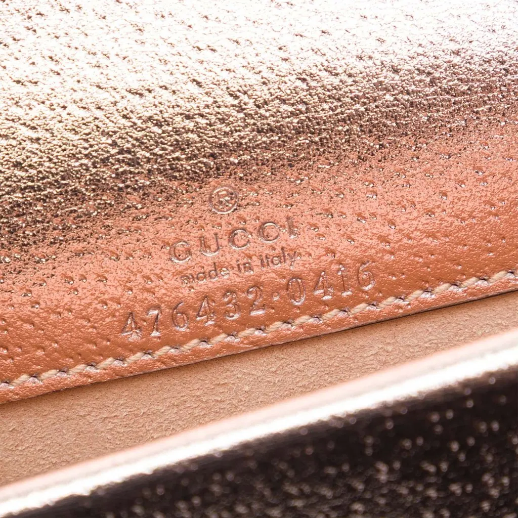 Gucci Mini Metallic Calfskin Dionysus Crossbody Pink Leather Very good - Box View