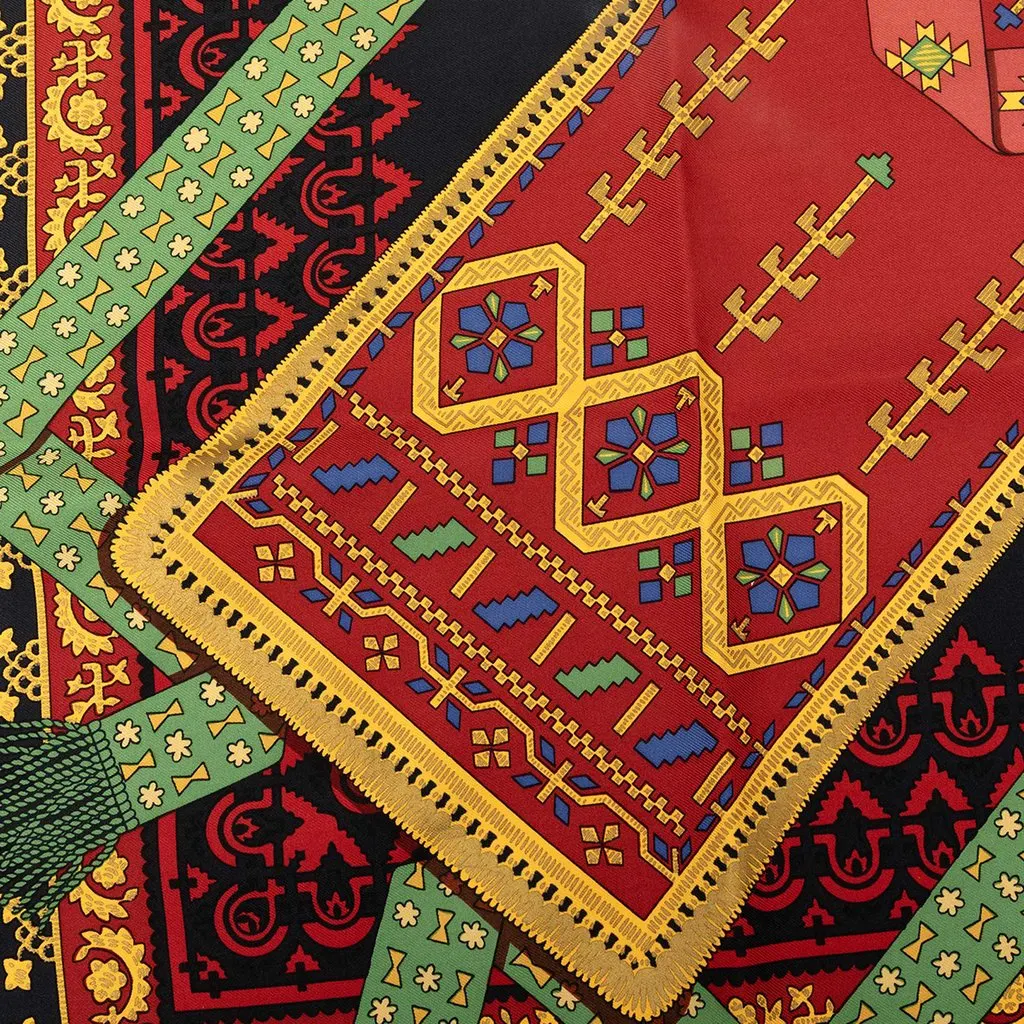 Hermès Brins d Or Silk Scarf 90 Black Very good - Back View