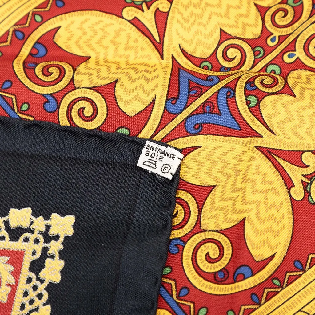 Hermès Brins d Or Silk Scarf 90 Black Very good - Box View
