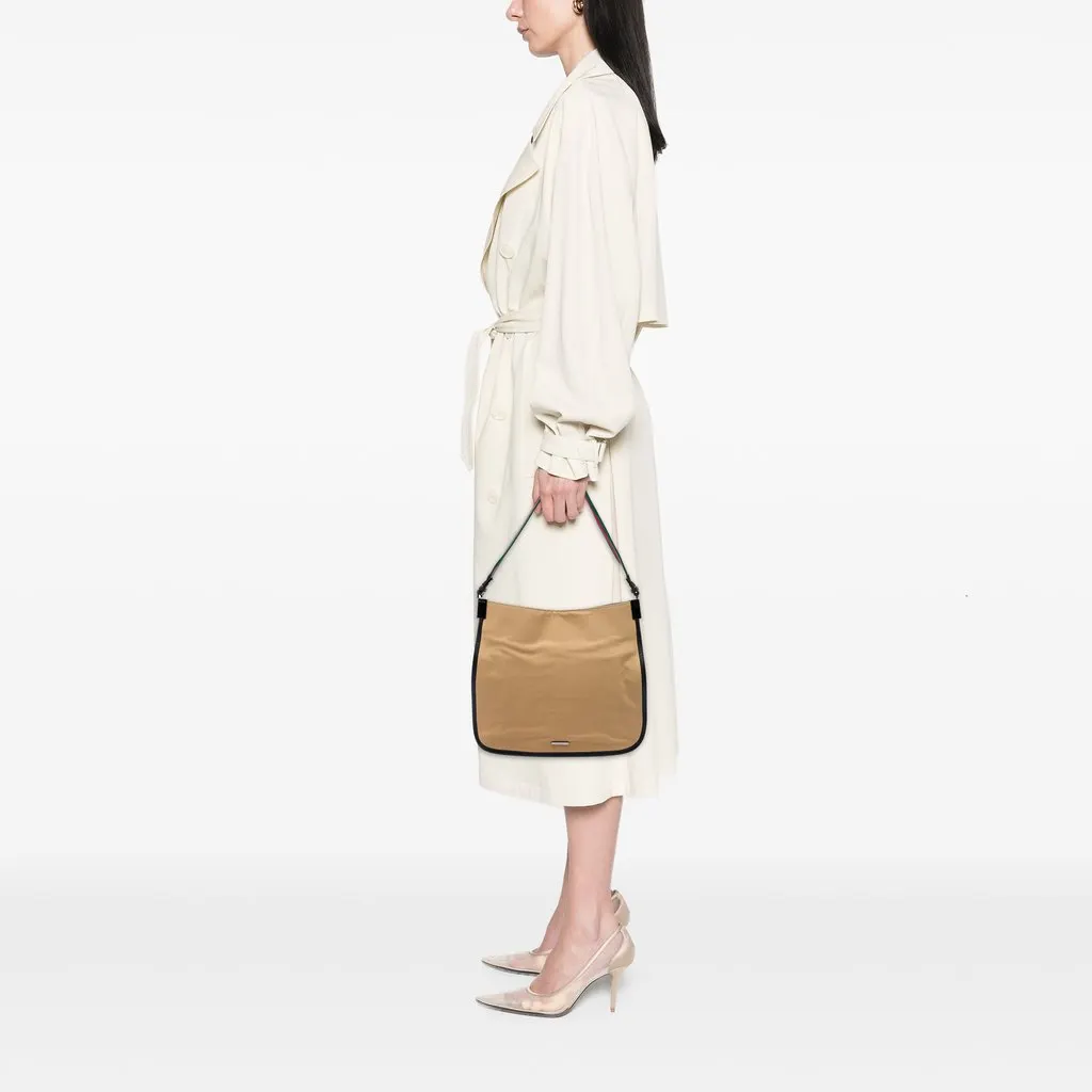 Gucci Canvas Web Shoulder Bag Beige Canvas Very good - Box View