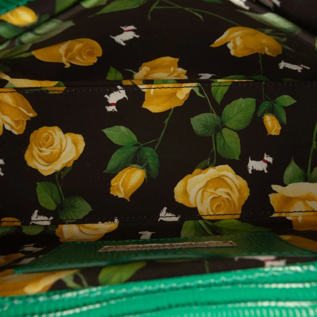 Dolce & Gabbana Small Iguana Embossed Calfskin Miss Sicily Satchel Green Leather Good - Model View