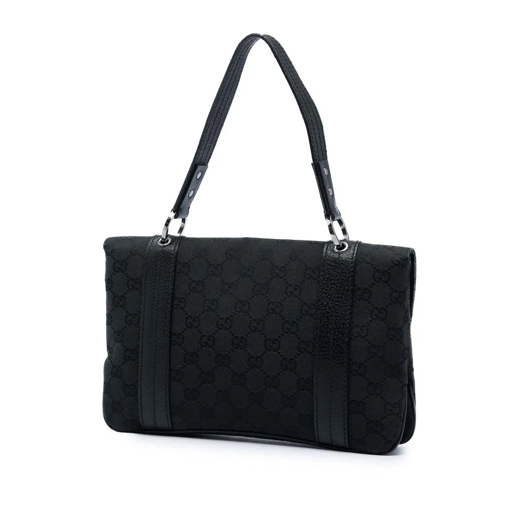 Gucci GG Canvas Handbag Black Very good - Back View