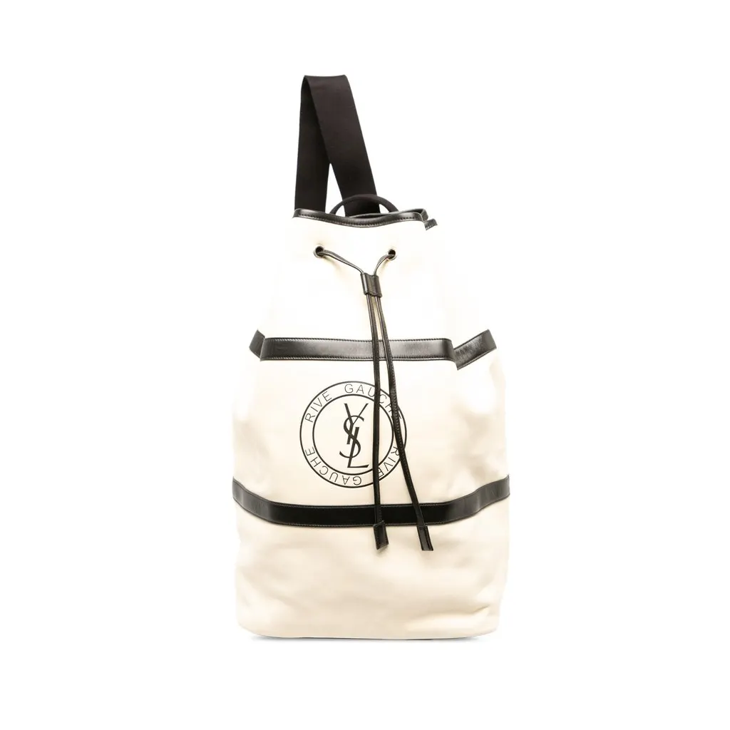 Saint Laurent Leather Rive Gauche Sling Bag White Leather Very good - Front View