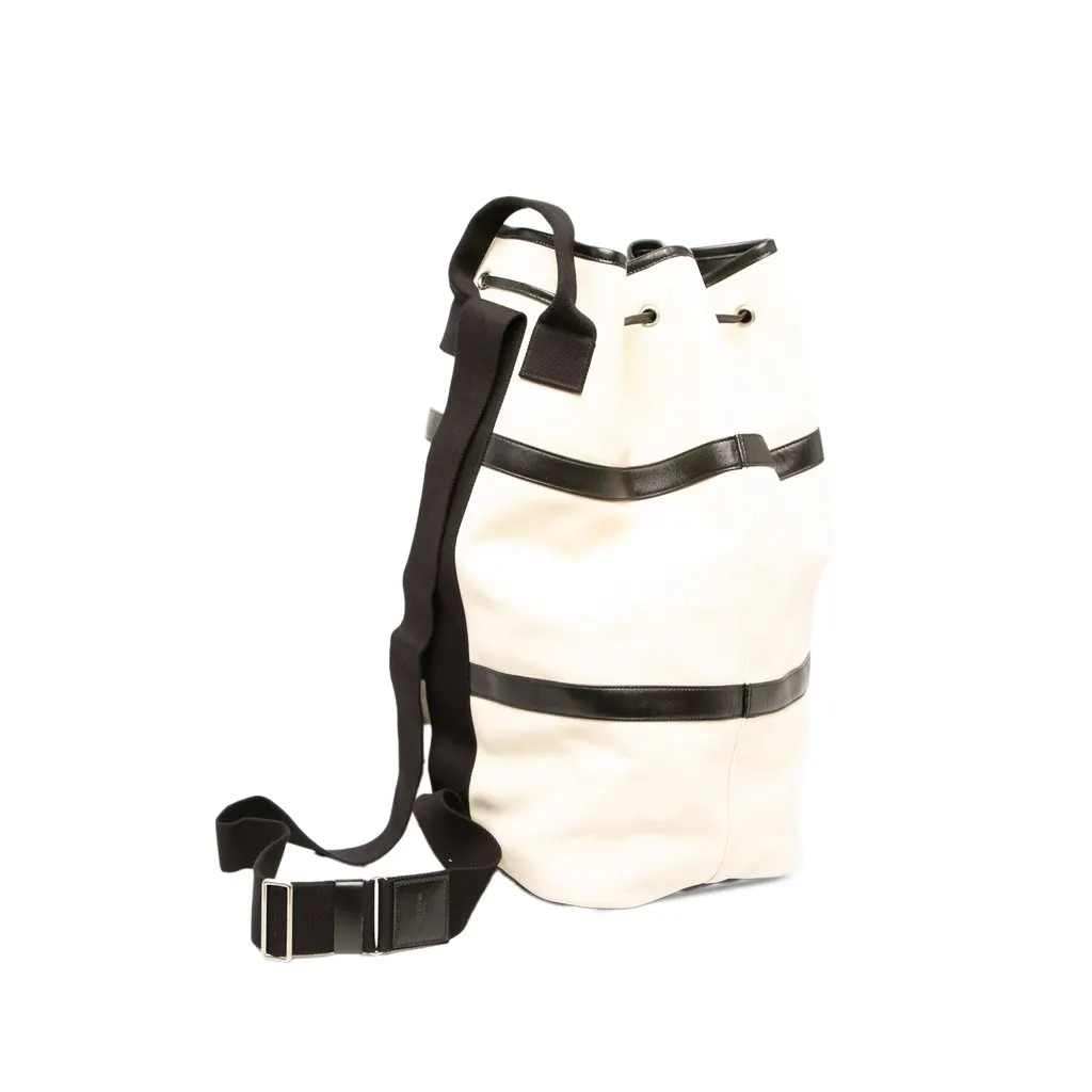 Saint Laurent Leather Rive Gauche Sling Bag White Leather Very good - Back View