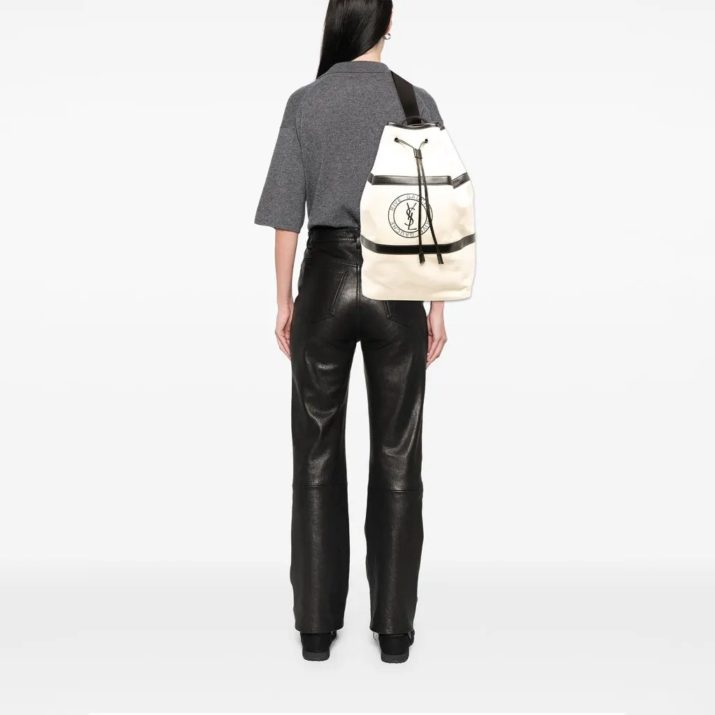 Saint Laurent Leather Rive Gauche Sling Bag White Leather Very good - Box View