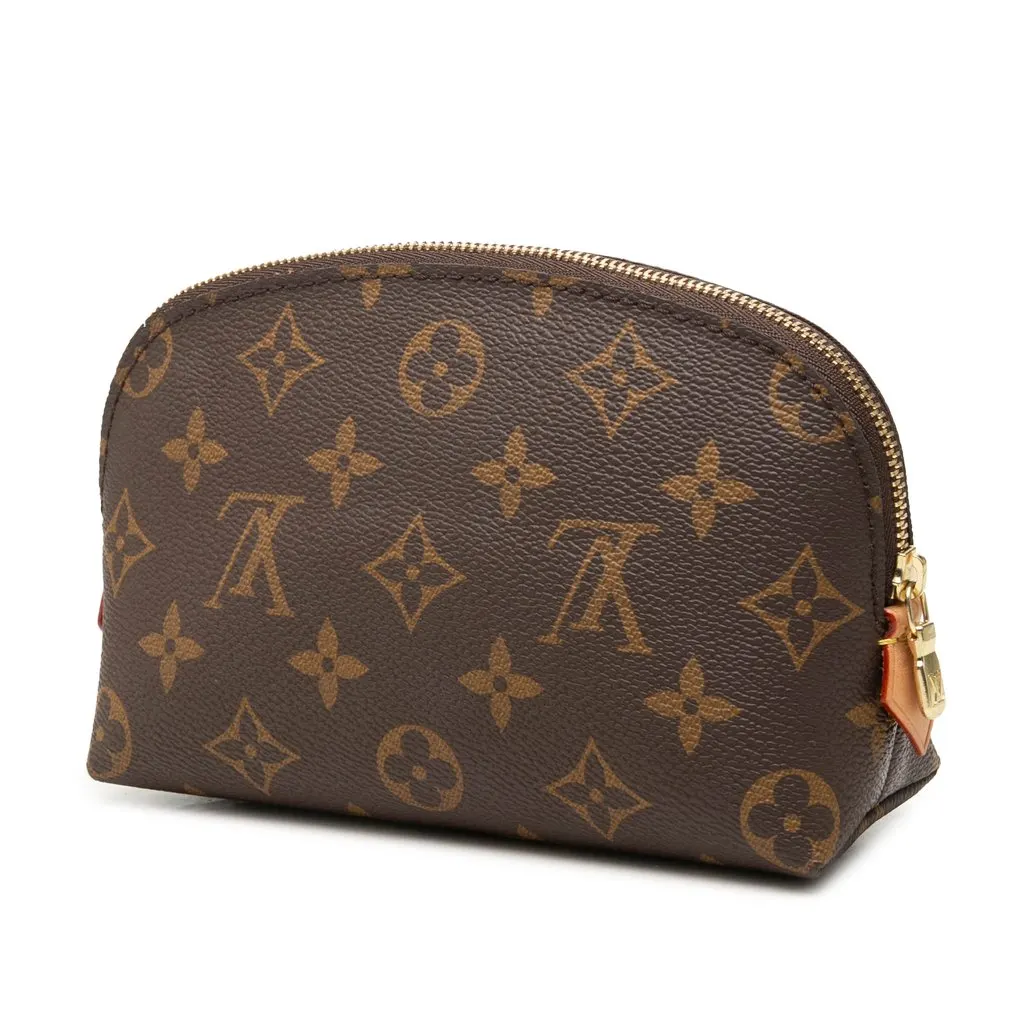 Louis Vuitton Monogram Cosmetic Pouch PM Brown Very good - Back View