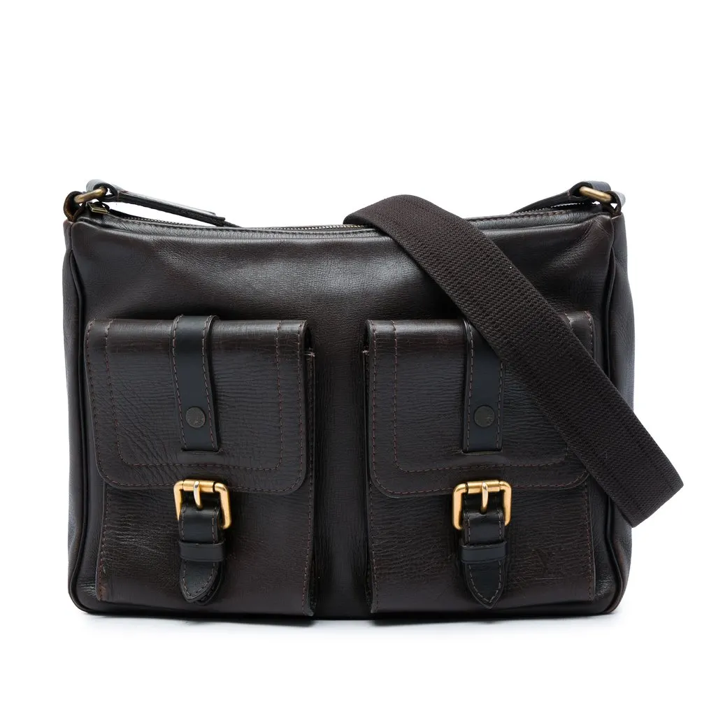 Louis Vuitton Utah Wichita Brown Leather Good - Front View