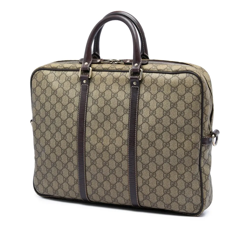 Gucci GG Supreme Business Bag Beige Very good - Back View