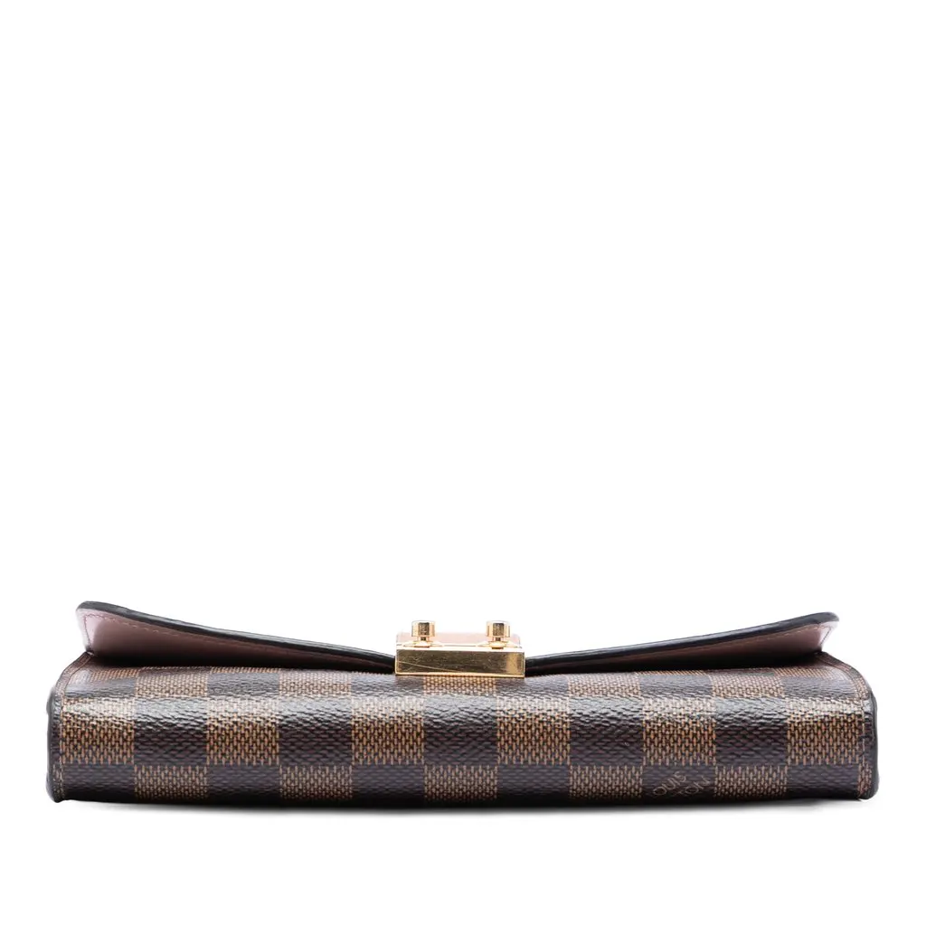 Louis Vuitton Damier Ebene Croisette Chain Wallet Brown Very good - Inside View