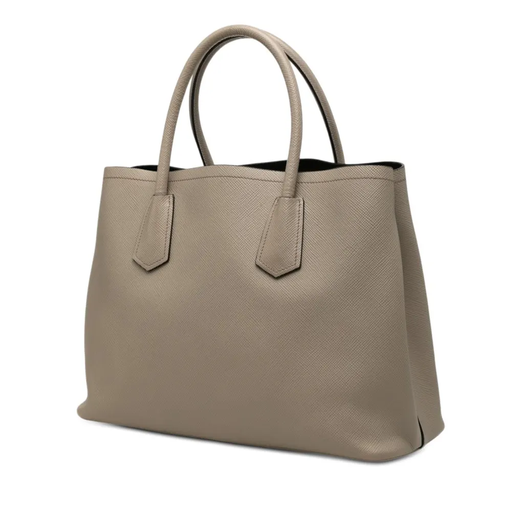 Prada Medium Saffiano Cuir Double Satchel MultiColor Leather Very good - Back View