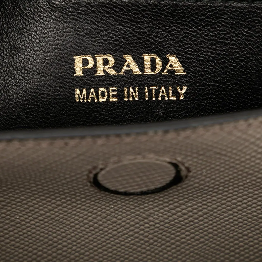 Prada Medium Saffiano Cuir Double Satchel MultiColor Leather Very good - Box View