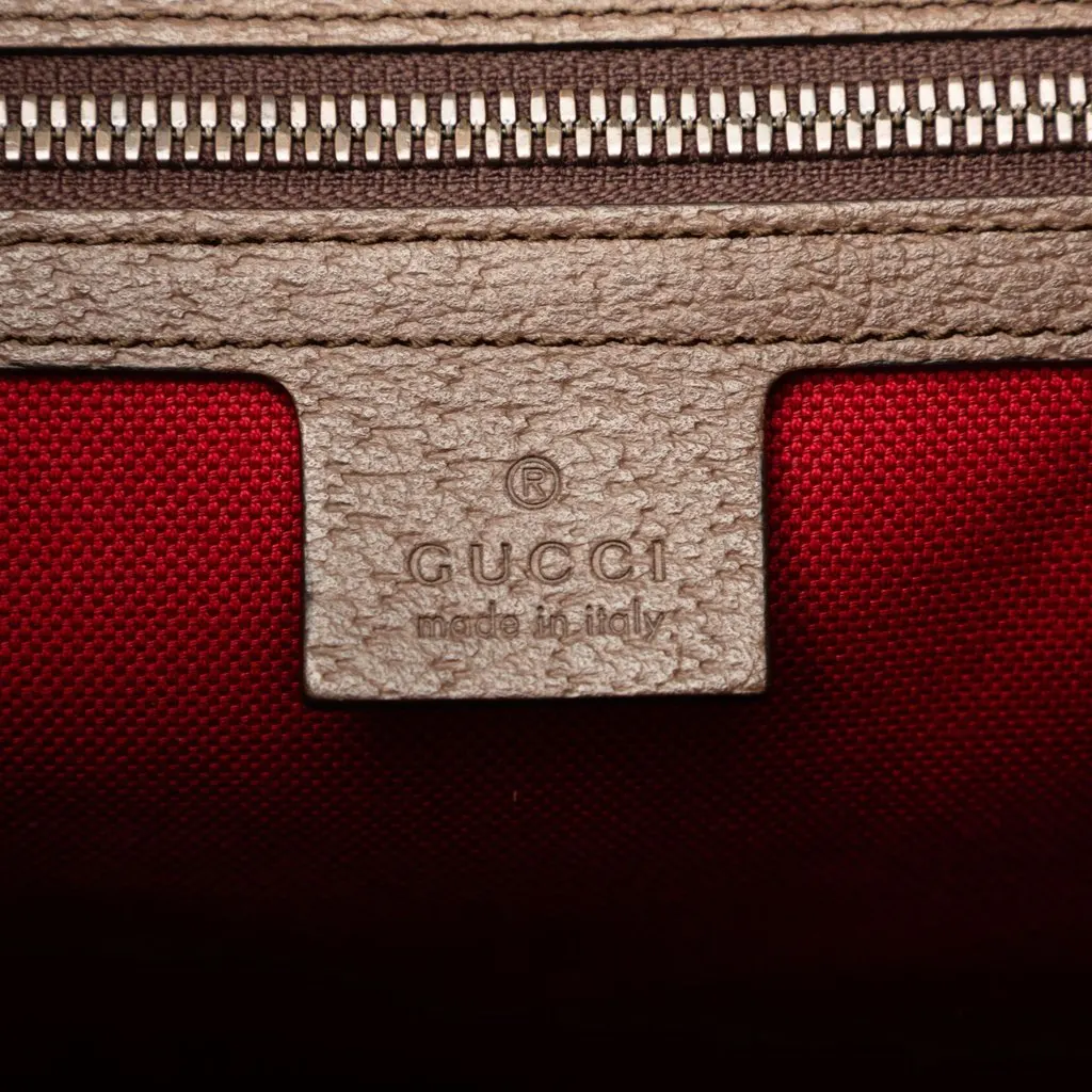 Gucci GG Wool Houndstooth and Stripe Backpack Red Wool Very good - Box View