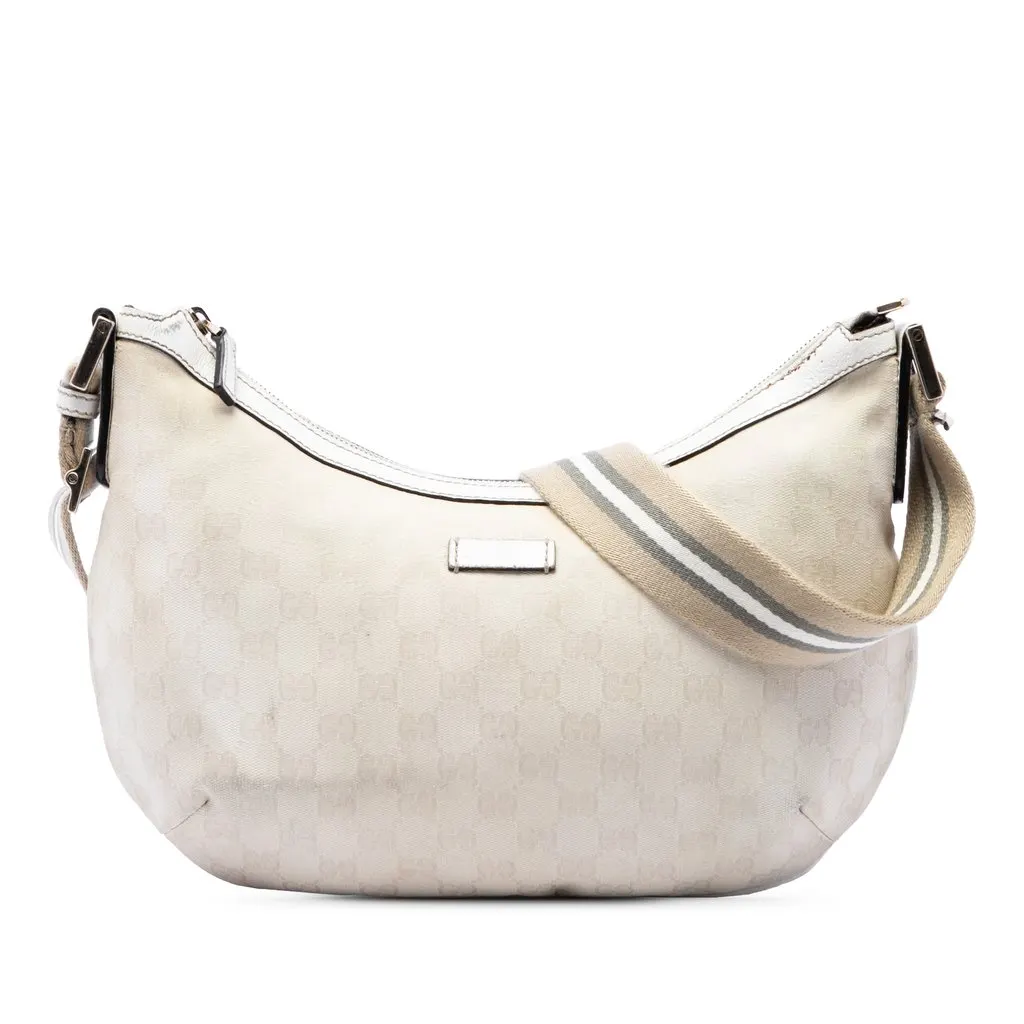 Gucci GG Canvas Web Crossbody Beige Very good - Front View
