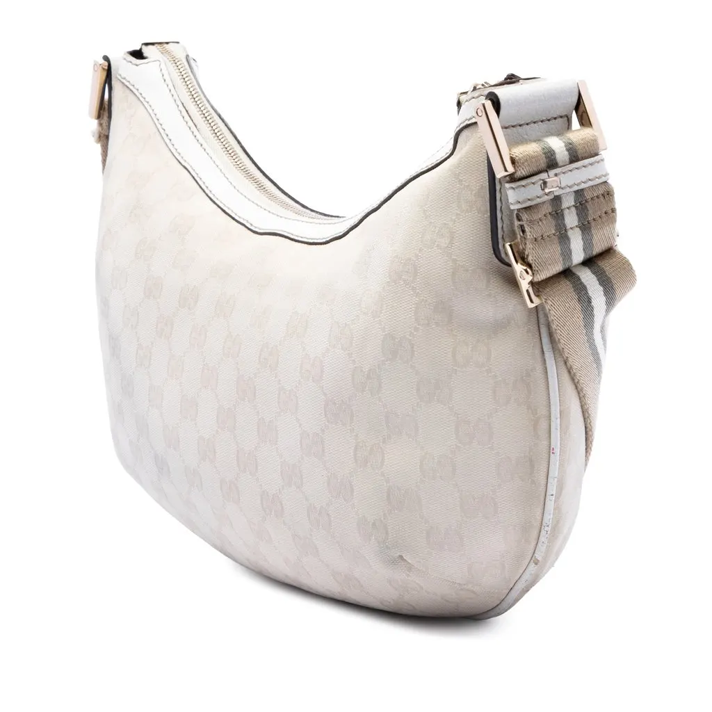 Gucci GG Canvas Web Crossbody Beige Very good - Back View