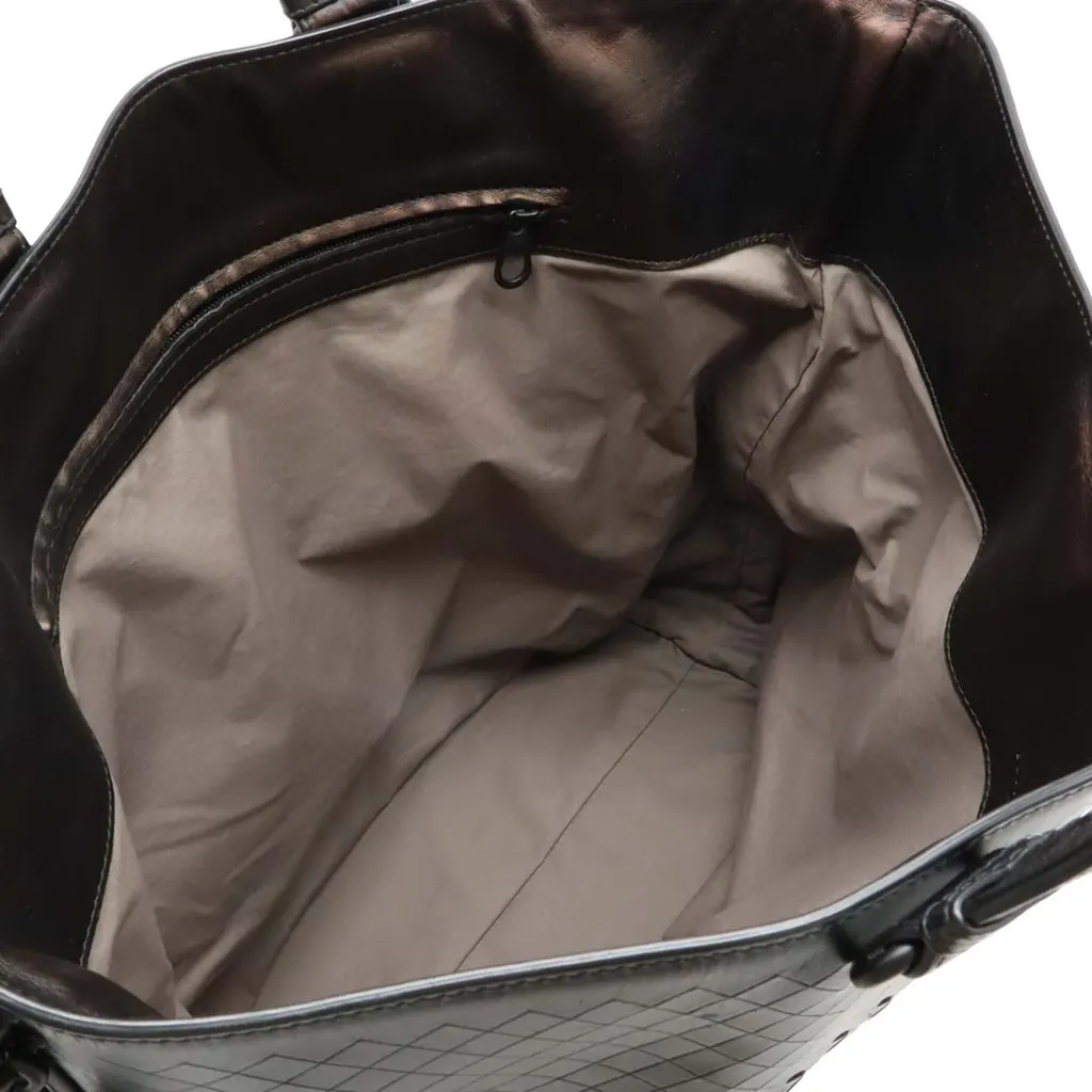 Bottega Veneta Bicolor Nappa Intrecciato Imperatore Convertible Tote Brown Leather Very good - Inside View