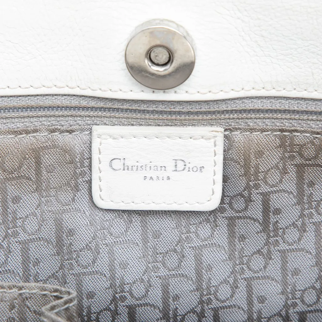 Dior Calfskin Flight Handbag White Leather Good - Box View