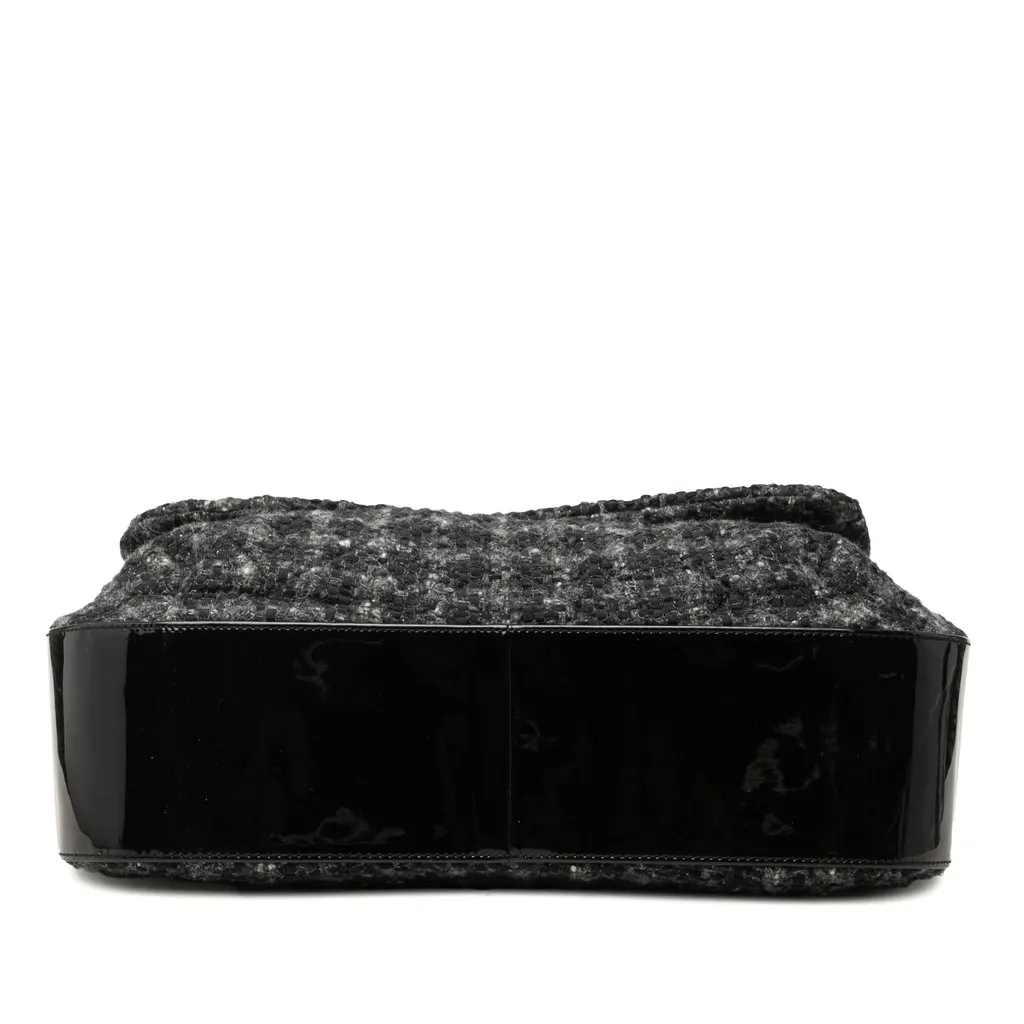Chanel CC Tweed Top Handle Flap Black Tweed Very good - Inside View