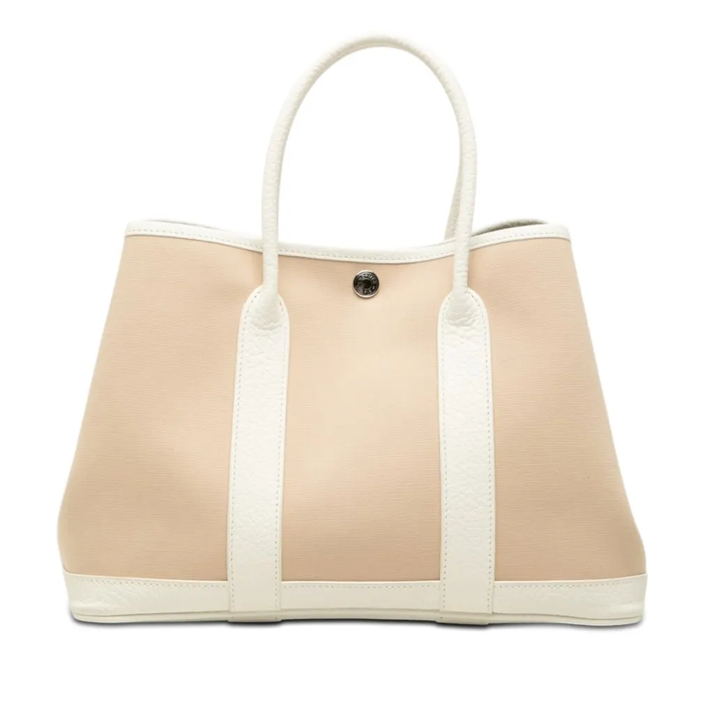 Hermès Toile and Negonda Garden Party 30 Beige Very good - Front View