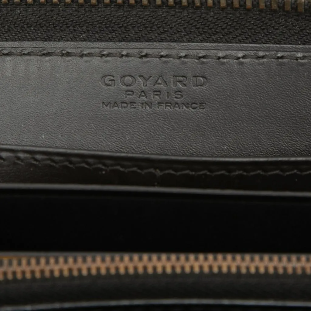 Goyard Goyardine Matignon Zip Around Wallet GM Black Very good - Box View