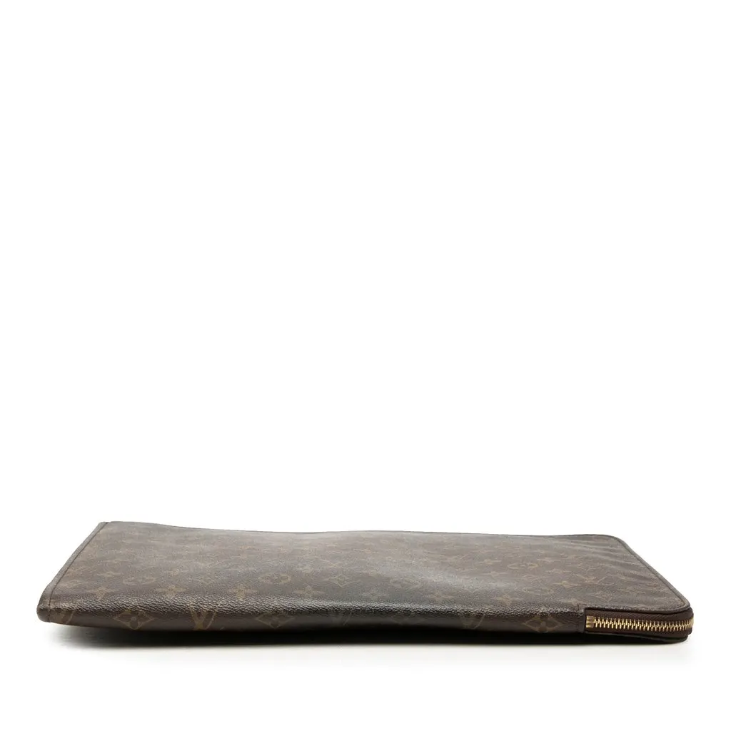 Louis Vuitton Monogram Poche Documents Portfolio Brown Canvas Very good - Inside View
