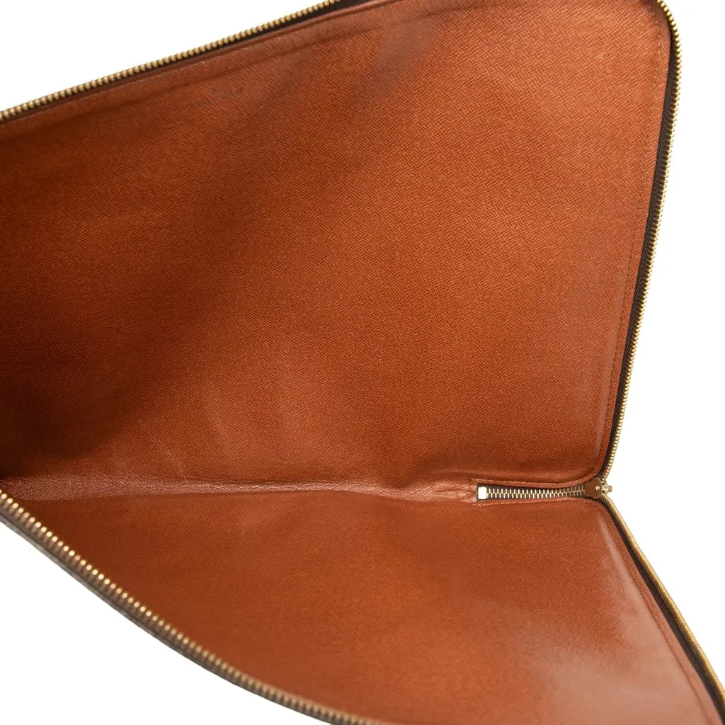 Louis Vuitton Monogram Poche Documents Portfolio Brown Canvas Very good - Model View