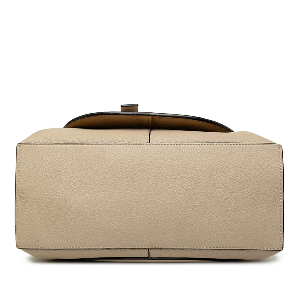 LOEWE Small Leather Gate Top Handle Satchel Beige Leather Very good - Inside View