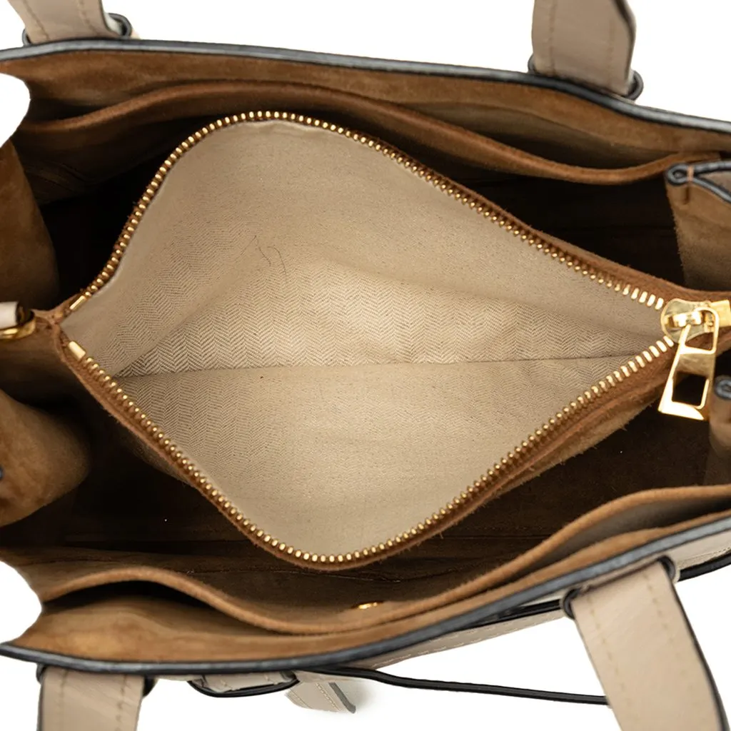 LOEWE Small Leather Gate Top Handle Satchel Beige Leather Very good - Model View