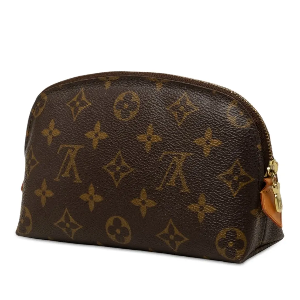 Louis Vuitton Monogram Cosmetic Pouch PM Brown Canvas Very good - Back View