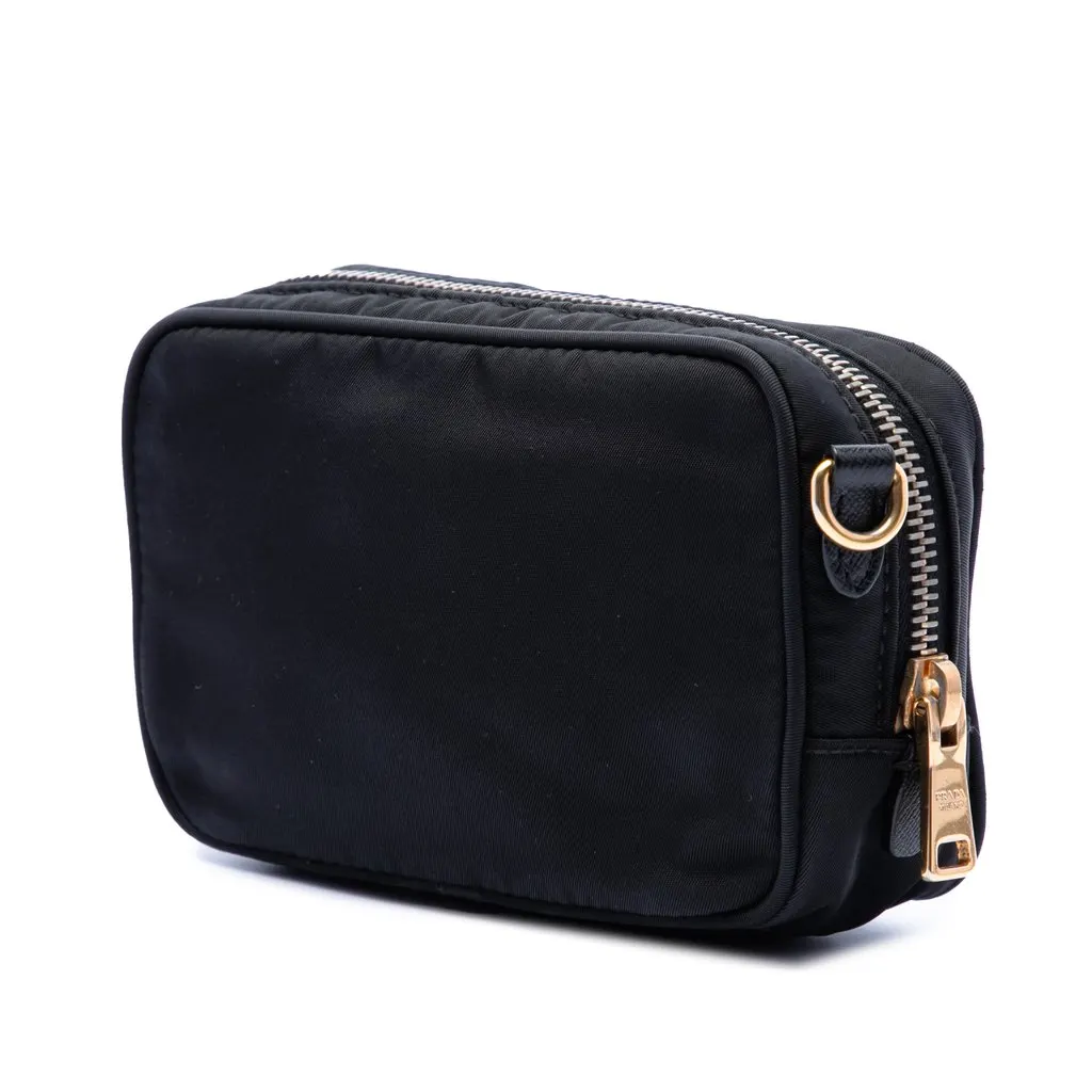 Prada Mini Tessuto Camera Bag Black Very good - Back View