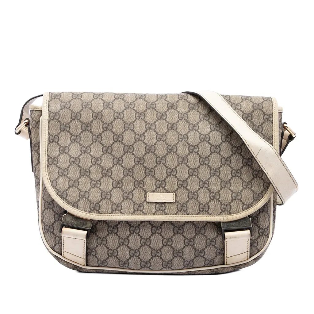 Gucci GG Supreme Crossbody Beige Canvas Very good - Front View