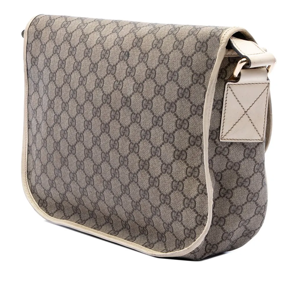 Gucci GG Supreme Crossbody Beige Canvas Very good - Back View