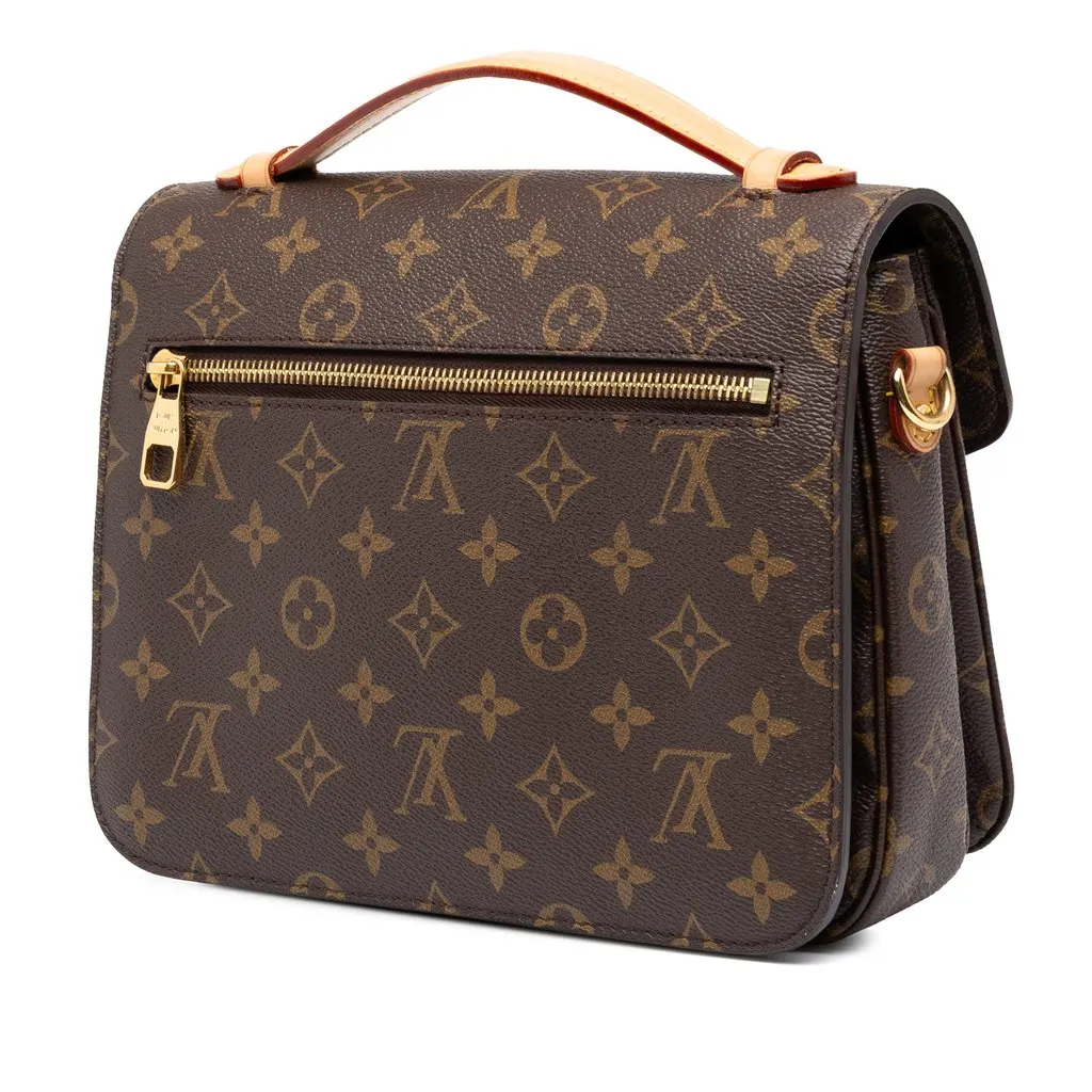 Louis Vuitton Monogram Pochette Metis Brown Canvas Very good - Back View