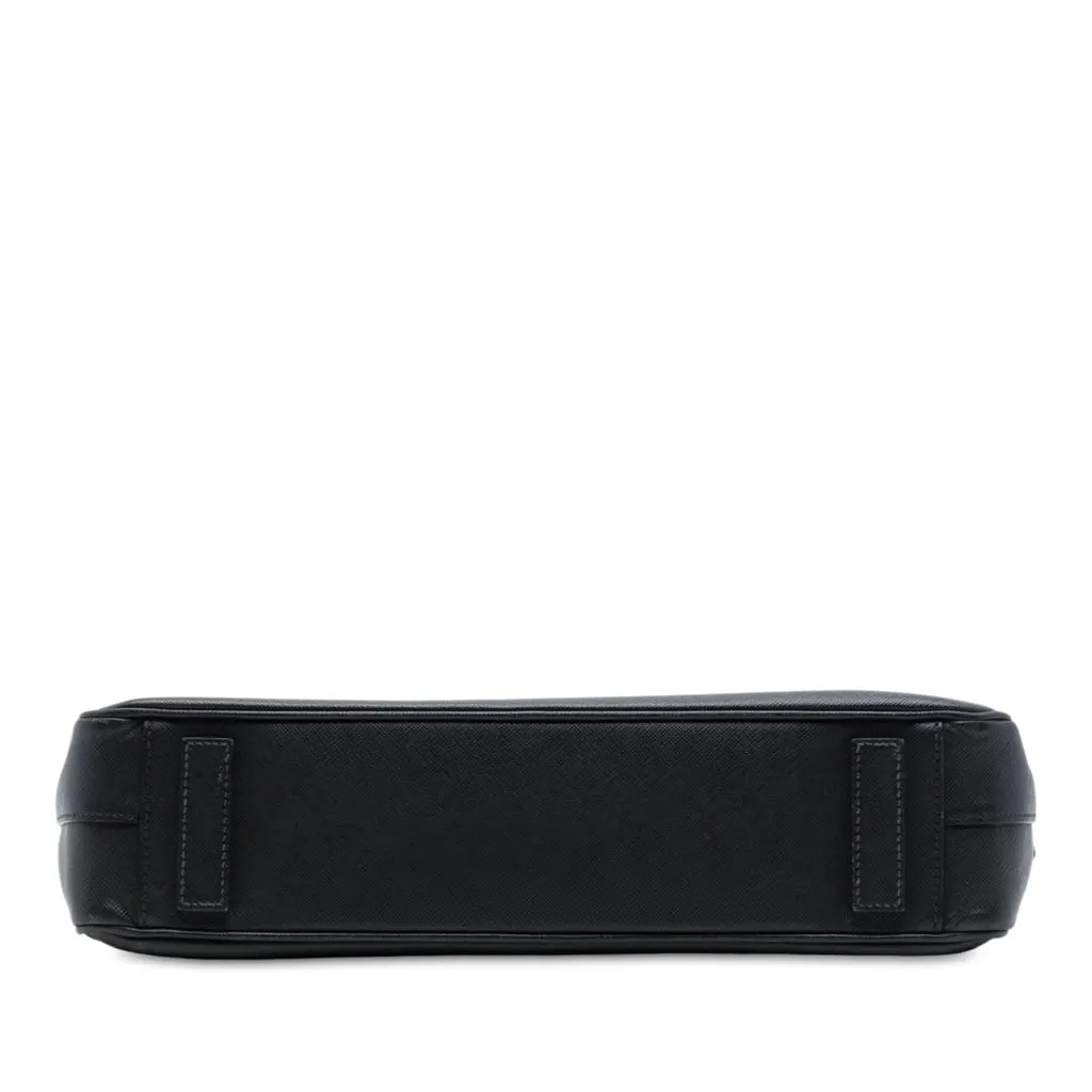 Prada Saffiano Briefcase Black Leather Very good - Inside View