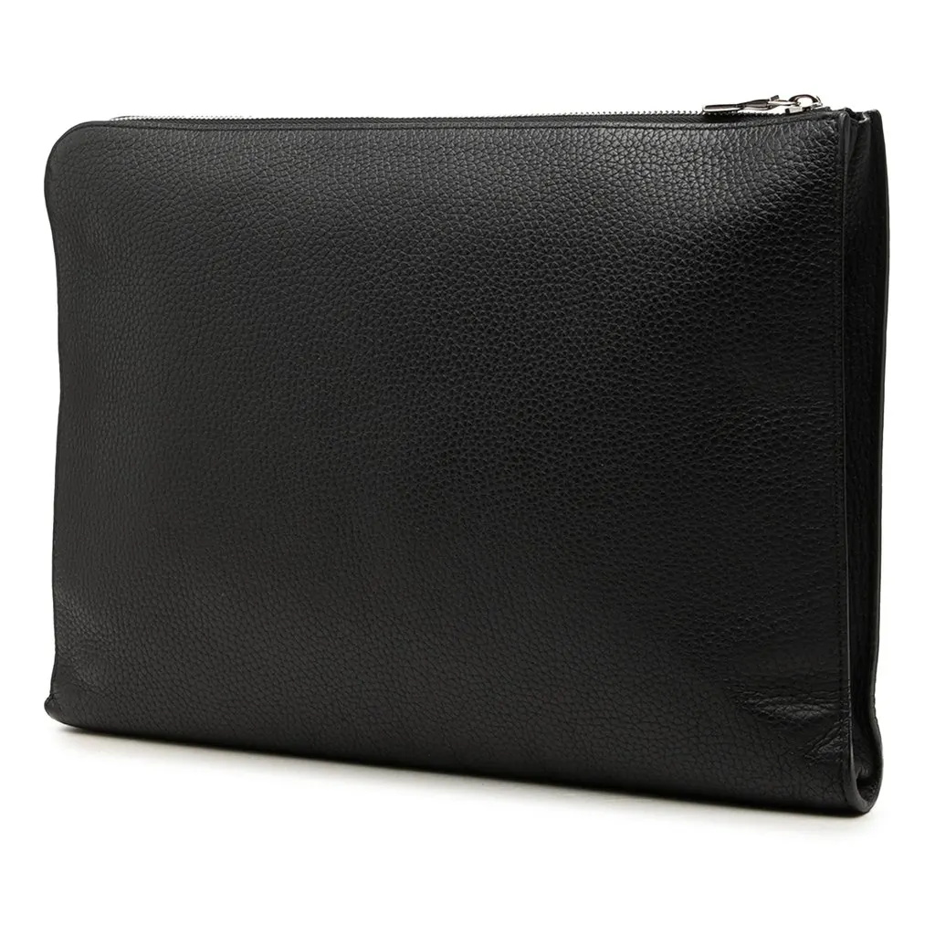 Louis Vuitton Taurillon Pochette Jour GM Black Leather Good - Back View