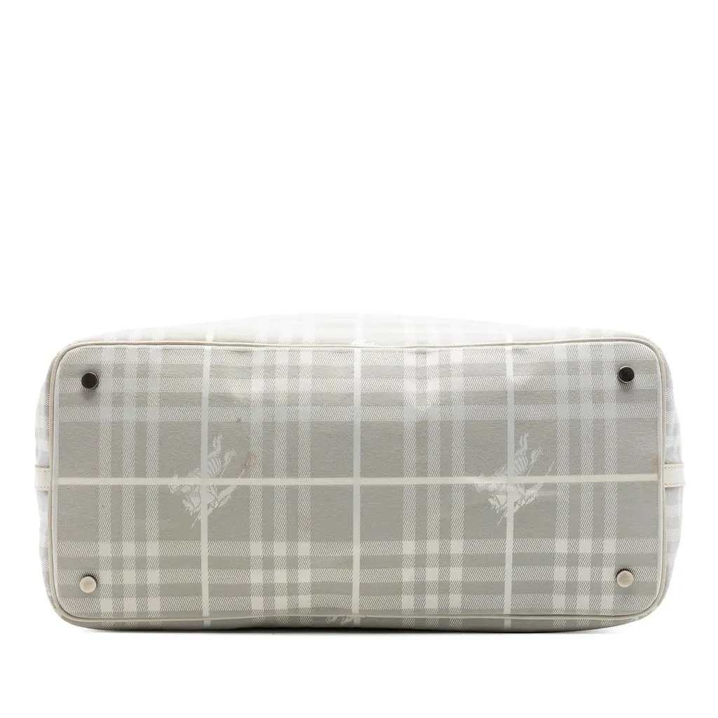 Burberry Haymarket Check Canvas Tote Beige Very good - Inside View