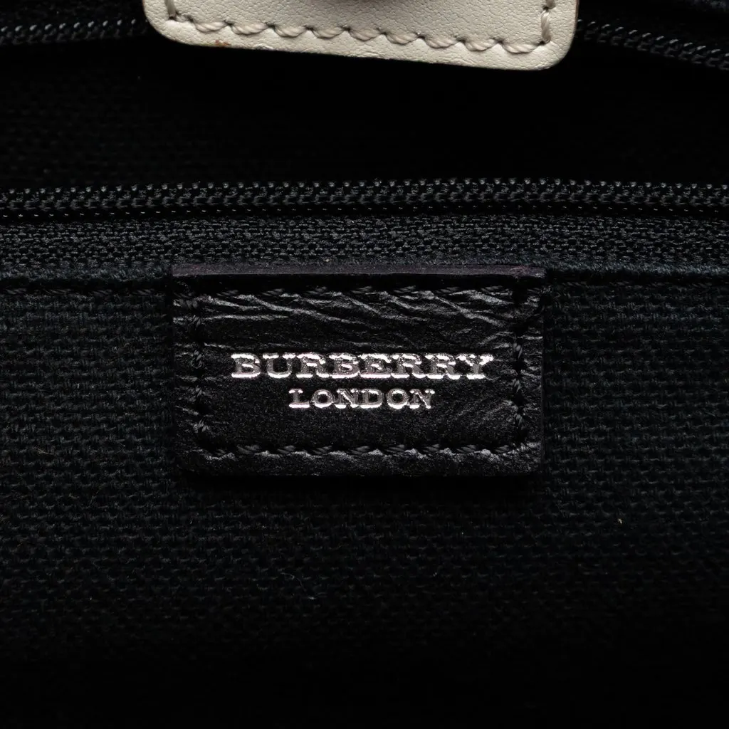 Burberry Haymarket Check Canvas Tote Beige Very good - Box View