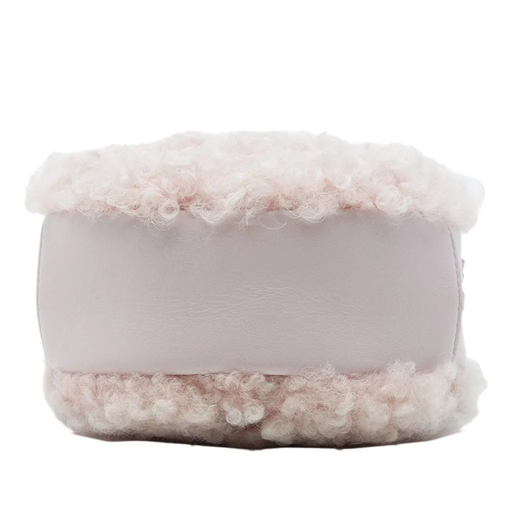 Chanel Shearling 19 Round Clutch with Chain Pink Shearling Very good - Inside View