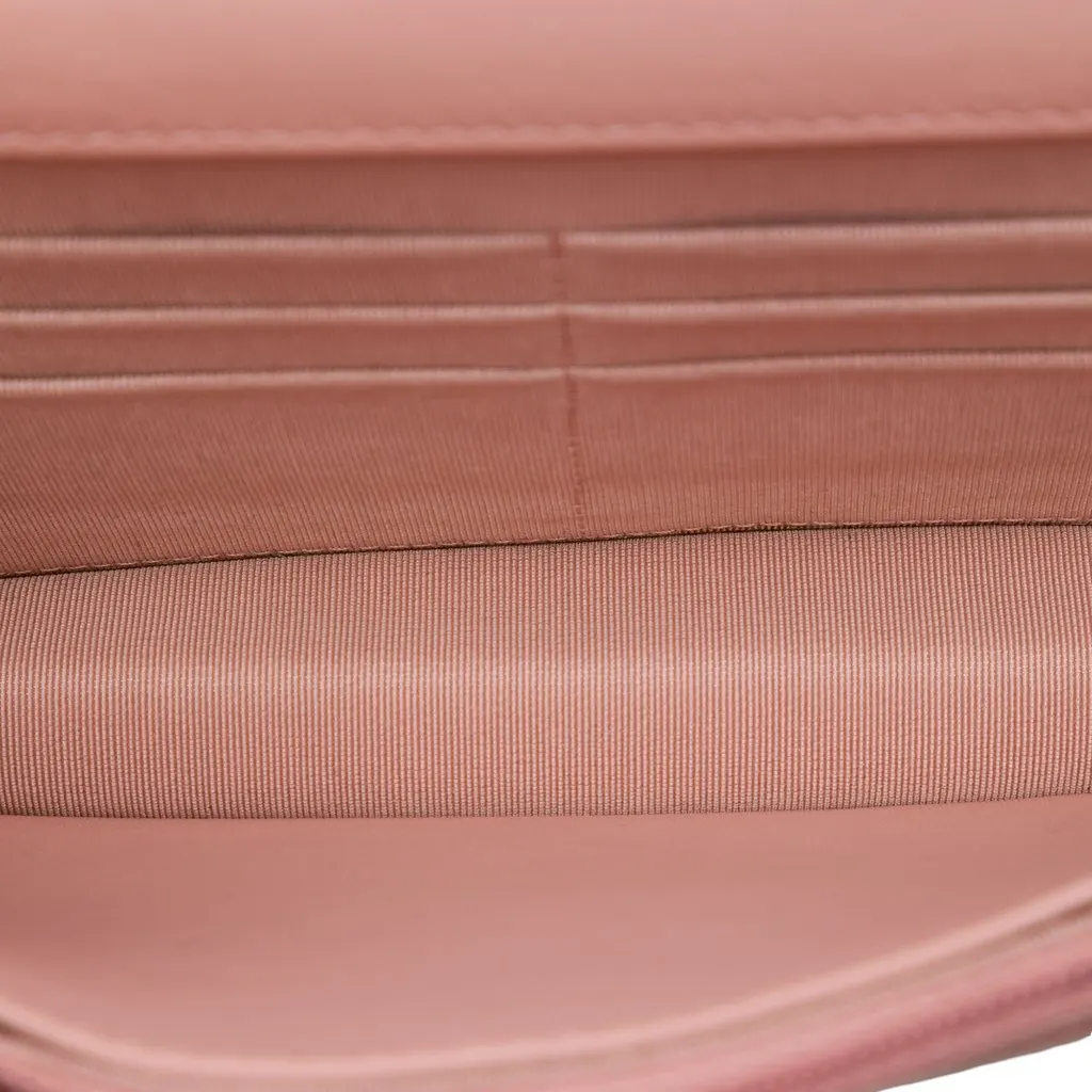 Chanel Quilted Aged Calfskin Reissue 2.55 Wallet on Chain Pink Leather Very good - Model View