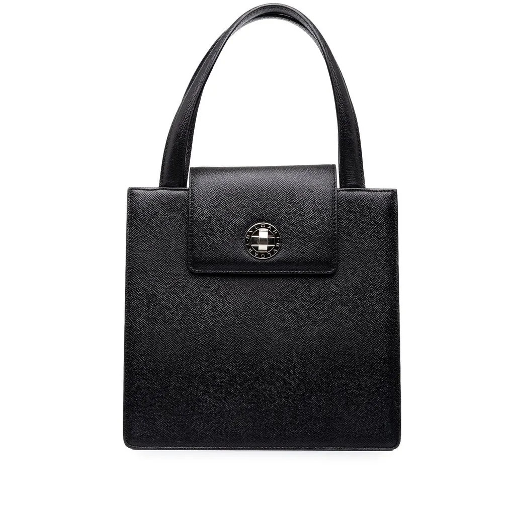 Bvlgari محبب جلد العجل توب Handle حقيبة