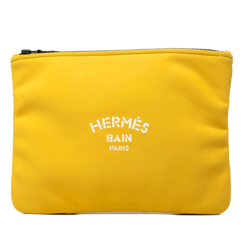 Hermès Medium Neoprene Neobain Case Yellow Polyester Very good - Front View